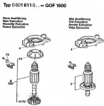 Bosch 0 601 611 003 Gof 1600 Industrial Router 220 V / Eu Spare Parts
